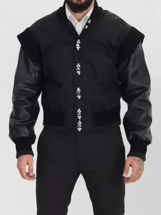 Dolce & Gabbana leather single-breasted coat