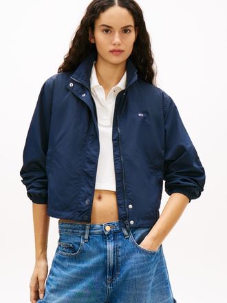 Tommy Jeans Outdoorjacke TOMMY JEANS TJW ESSENTIAL JACKET EXT, Damen, Gr. XXL (44), blau (schwarz night navy), Web, Obermaterial: 100% Polyamid, unifarben, bequem