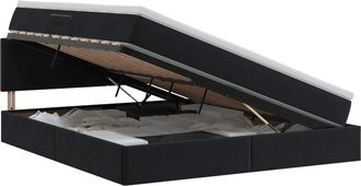 vidaXL Cama Con Almacenamiento Negro 180 X 200 Cm Terciopelo Vidaxl