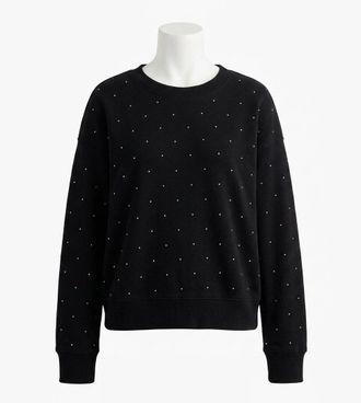 Z Supply Sparkle Embellished Sweatshirt In Black