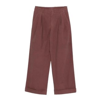 Cellar Door Pantaloni cropped a gamba larga con pinces - - Trousers - Donna - Marrone - M