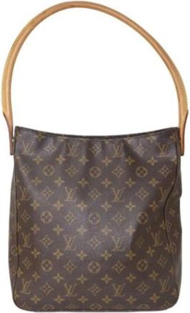 Louis Vuitton Pre-owned Vintage Monogram Shoulder Bag - Dames - Vintage Schoudertas - Bruin - ONE Size - Leer - Vintage
