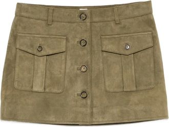 The Garment Minigonna in pelle scamosciata - Verde
