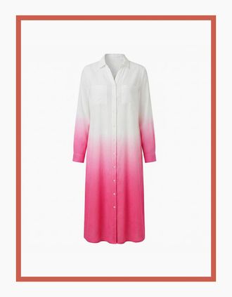Nooki Design Womens Kendall Dip Dye Shirt Dress - Pink - Pink Mix - Size: 10/8