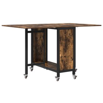 vidaXL Mesa De Comedor Plegable Con Ruedas 130 X 80 X 76,5 Cm Acero Pb Vidaxl