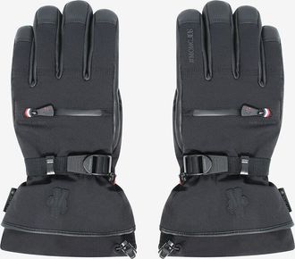 Moncler Gef&uuml;tterte Skihandschuhe aus Nylon und Leder