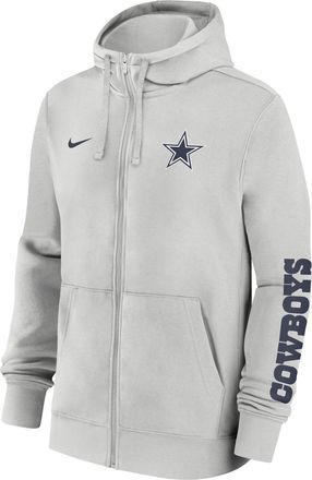Nike Dallas Cowboys Club Nike Mens NFL Full-Zip Hoodie in Grey | 01NC0BB7RD-1LR
