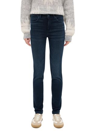 Mustang Slim-fit-Jeans MUSTANG Damen Style Shelby Slim, Damen, Gr. 27, L&auml;nge 30, blau (801 blau), Denim/Jeans, 92% Baumwolle, 6% Elastomultiester, 2% Elasthan