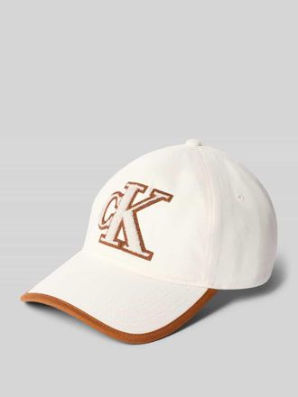 Calvin Klein Basecap aus reiner Baumwolle in Offwhite, Gr&ouml;&szlig;e 1