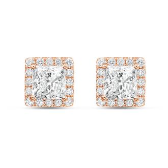 Diana M. Jewels 14KT ROSE GOLD LAB GROWN FASHION EARRINGS WEIGHING 15.00 CTS TW