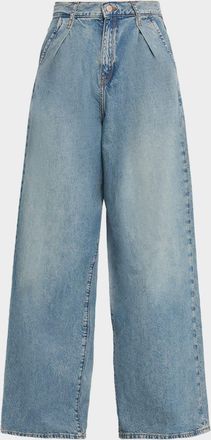 Triarchy Linda Mid-Rise Pleated Jeans
