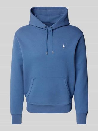 Polo Ralph Lauren Hoodie mit Label-Stitching und Känguru-Tasche in Ocean, Größe M