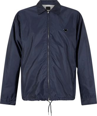 Prada Re-Nylon Shirt - Heren - Zomerjassen - Blauw - XL - Nylon - Jassen
