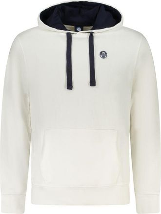 North Sails Mens Relaxed Fit Pullover Hoodie - Ivory Cotton - Size X-Large