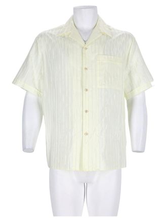 Versace Micro Greca Jacquard Cotton Silk Casual Shirt