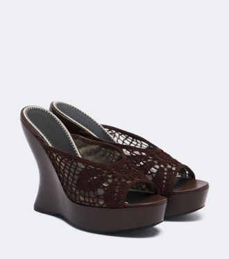 Magda Butrym Crochet wedge mules