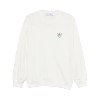 Giada Benincasa Sweatshirts, female, White, Size: XS Embroidered Sweatshirt