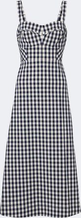 Veronica Beard Aila gingham cotton midi dress