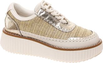 Pierre Dumas Womens Sweet 1 Sneaker In Gold Combo