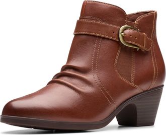 Clarks Womens Emily2 Opal Ankle Boot, Tan Leather, 4.5 UK