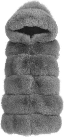 Wanan Luxury Calere Gey Vest in Fox Fur