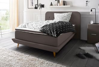 ANDAS Boxspringbett »Premium« Steppung mit Knopfheftung, inkl. Topper
