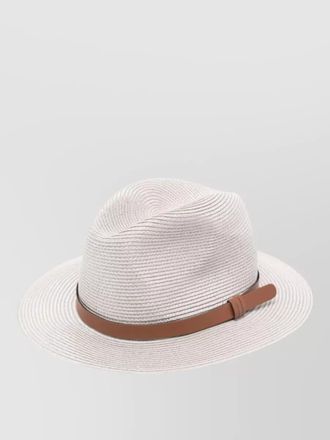 Emporio Armani fedora hat wide brim textured design band