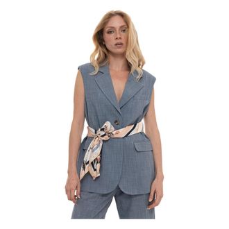 Liu Jo Dames, Jassen, Blauw, Maat: S Leer