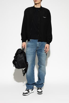 Emporio Armani Jacket With Logo, Mens, Black