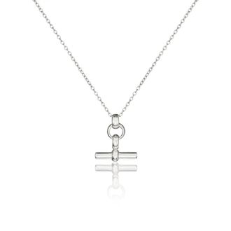 Lily & Roo Silver Mini T-Bar Necklace