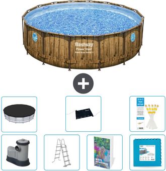 Bestway Piscina Bestway Power Steel Redonda - 488x122 Cm - 8-piezas S621