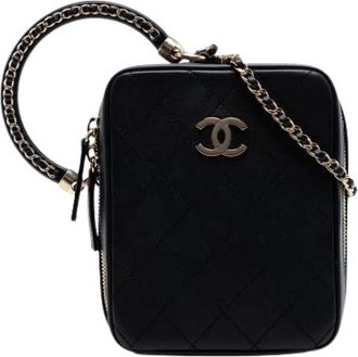Chanel Pre-owned Vanity Case - Dames - Vintage Mini Tas - Zwart - ONE Size - Leer - Vintage