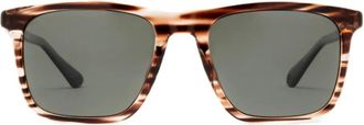 Police Groove 3 animal-print square sunglasses - Brown