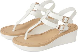 Journee Collection Bianca Womens Wedge Shoes White : 9.5 M, Faux Leather