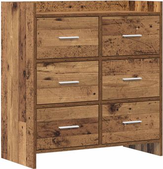 vidaXL Aparador Madera Envejecida 75 X 33 X 80 Cm Madera De Ingenier&iacute;a Vidaxl