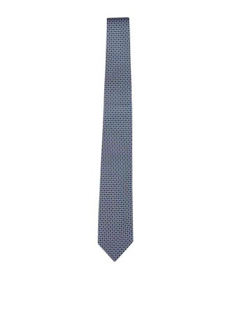 Ferragamo Link Print Silk Tie
