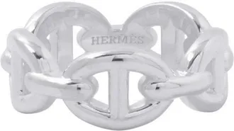 Herm&egrave;s Silver 925 Band Ring (Pre-Owned)