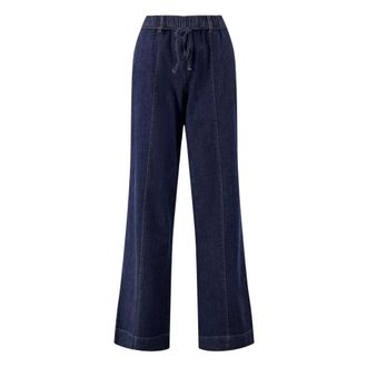 Zusss Jeans, Dames, Blauw, S, Denim, Denim Wijde Broek