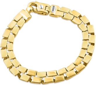 Pompeii3 Mens Brick like Cuban Link 14k Gold (49gram) or Platinum (79gram) 10.5mm Bracelet 8.75