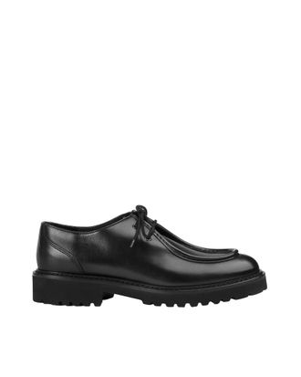 Doucal's Black Solid Lace Ups Shoes