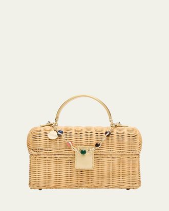 Judith Leiber Isla Basket Top-Handle Bag