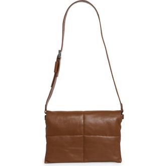 AllSaints Vittoria Quilted Leather Shoulder Bag in Sepia Brown at Nordstrom Rack