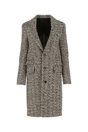 Bottega Veneta Herringbone Wool Coat - Gray