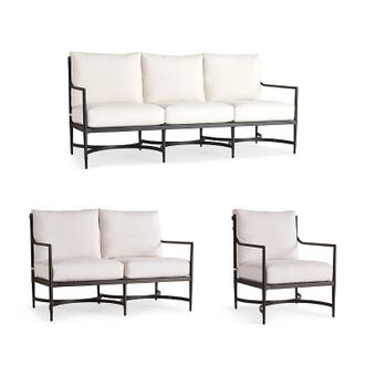 Frontgate Angelina Tailored Furniture Covers - Seating, Lounge Chair, Gray - Frontgate