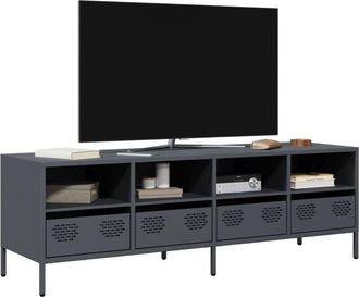 vidaXL Vidaxl - Mueble De Tv Acero Laminado En Fr&iacute;o Antracita 135x39x43,5 Cm
