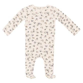 Fragile Allover Wrap Printed Romper in Cream at Nordstrom, Size 1M