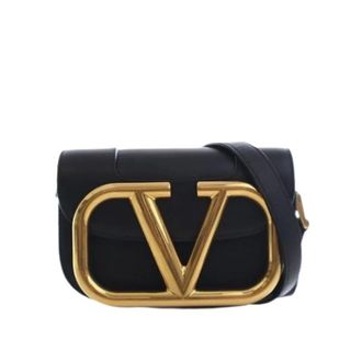 Valentino Pre-owned Supervee Crossbody Bag - Dames - Pre-owned - Zwart - Maat: ONE Size Zijde