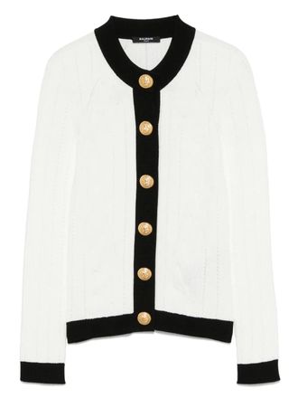 Balmain Zwei -Ton -Strickjacke