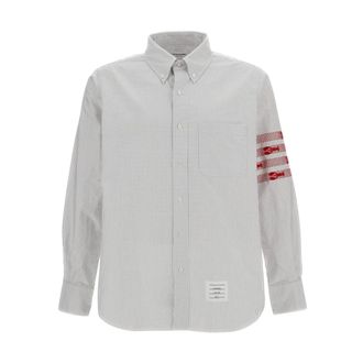 Thom Browne Heren, Overhemden, Grijs, Maat: M Katoen