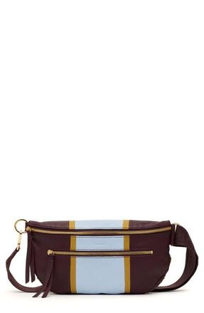 Hammitt Charles Large Leather Crossbody Bag in Regatta Stripe/Gold at Nordstrom